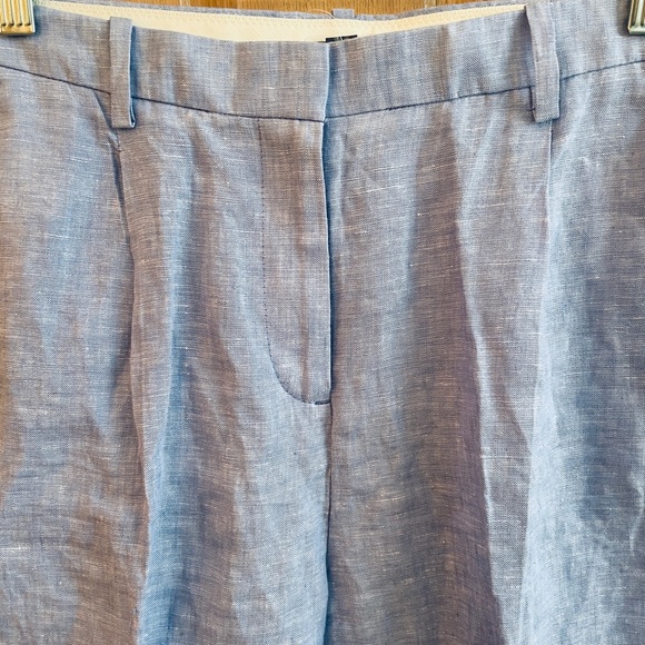 J. Crew Women's Light Blue Wide Leg Pants Sz 8P - Picture 3 of 16